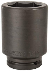 Proto - 1-1/2" Drive 3-1/16" Deep Impact Socket - 6 Points, 6-3/8" OAL - Eagle Tool & Supply