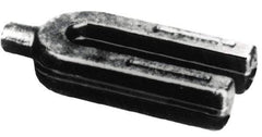 Jergens - 2-3/4" Wide x 1-1/4" High, Forged Steel, U Shaped Strap Clamp - 7/8" Stud, 7-1/2" Travel, 10" OAL, 15/16" Slot Width - Eagle Tool & Supply