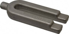 Jergens - 2" Wide x 7/8" High, Forged Steel, U Shaped Strap Clamp - 5/8" Stud, 4-1/4" Travel, 6" OAL, 11/16" Slot Width - Eagle Tool & Supply