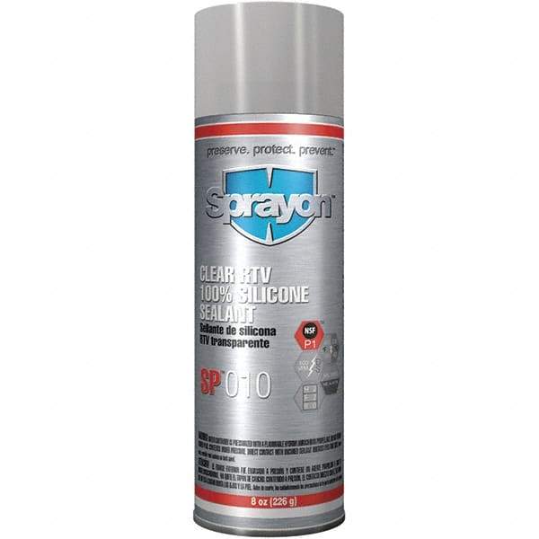 Sprayon - 8 oz Automotive Gasket Sealant - 122°F Max, Clear, Comes in Aerosol Can - Eagle Tool & Supply