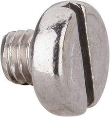 Value Collection - M4x0.70 Metric Coarse, 4mm Length Under Head Slotted Drive Machine Screw - Pan Head, Grade 18-8 & A2 Stainless Steel, Uncoated, Without Washer - Eagle Tool & Supply