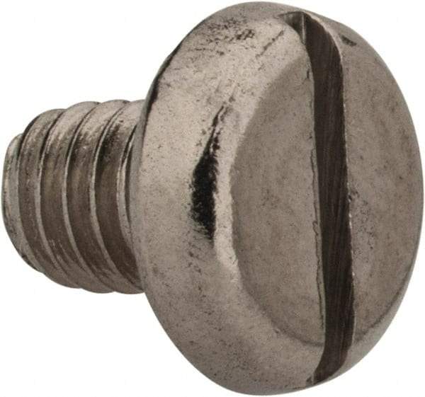 Value Collection - M4x0.70 Metric Coarse, 5mm Length Under Head Slotted Drive Machine Screw - Pan Head, Grade 18-8 & A2 Stainless Steel, Uncoated, Without Washer - Eagle Tool & Supply