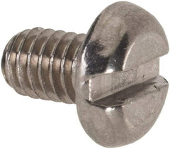 Value Collection - M4x0.70 Metric Coarse, 6mm Length Under Head Slotted Drive Machine Screw - Pan Head, Grade 18-8 & A2 Stainless Steel, Uncoated, Without Washer - Eagle Tool & Supply