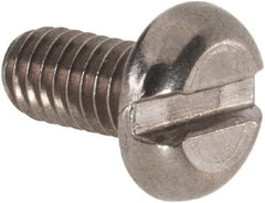 Value Collection - M4x0.70 Metric Coarse, 8mm Length Under Head Slotted Drive Machine Screw - Pan Head, Grade 18-8 & A2 Stainless Steel, Uncoated, Without Washer - Eagle Tool & Supply