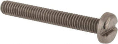 Value Collection - M4x0.70 Metric Coarse, 30mm Length Under Head Slotted Drive Machine Screw - Pan Head, Grade 18-8 & A2 Stainless Steel, Uncoated, Without Washer - Eagle Tool & Supply
