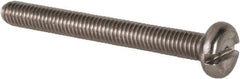 Value Collection - M4x0.70 Metric Coarse, 35mm Length Under Head Slotted Drive Machine Screw - Pan Head, Grade 18-8 & A2 Stainless Steel, Uncoated, Without Washer - Eagle Tool & Supply