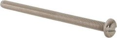 Value Collection - M4x0.70 Metric Coarse, 60mm Length Under Head Slotted Drive Machine Screw - Pan Head, Grade 18-8 & A2 Stainless Steel, Uncoated, Without Washer - Eagle Tool & Supply
