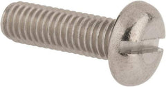 Value Collection - M5x0.80 Metric Coarse, 16mm Length Under Head Slotted Drive Machine Screw - Pan Head, Grade 18-8 & A2 Stainless Steel, Uncoated, Without Washer - Eagle Tool & Supply