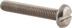 Value Collection - M5x0.80 Metric Coarse, 30mm Length Under Head Slotted Drive Machine Screw - Pan Head, Grade 18-8 & A2 Stainless Steel, Uncoated, Without Washer - Eagle Tool & Supply