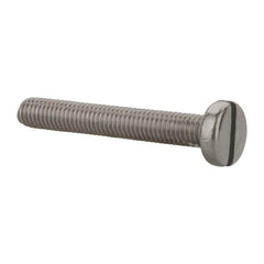Value Collection - M5x0.80 Metric Coarse, 35mm Length Under Head Slotted Drive Machine Screw - Pan Head, Grade 18-8 & A2 Stainless Steel, Uncoated, Without Washer - Eagle Tool & Supply
