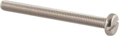 Value Collection - M5x0.80 Metric Coarse, 55mm Length Under Head Slotted Drive Machine Screw - Pan Head, Grade 18-8 & A2 Stainless Steel, Uncoated, Without Washer - Eagle Tool & Supply