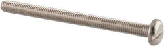 Value Collection - M5x0.80 Metric Coarse, 65mm Length Under Head Slotted Drive Machine Screw - Pan Head, Grade 18-8 & A2 Stainless Steel, Uncoated, Without Washer - Eagle Tool & Supply