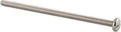 Value Collection - M5x0.80 Metric Coarse, 100mm Length Under Head Slotted Drive Machine Screw - Pan Head, Grade 18-8 & A2 Stainless Steel, Uncoated, Without Washer - Eagle Tool & Supply