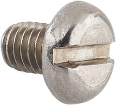 Value Collection - M6x1.00 Metric Coarse, 8mm Length Under Head Slotted Drive Machine Screw - Pan Head, Grade 18-8 & A2 Stainless Steel, Uncoated, Without Washer - Eagle Tool & Supply