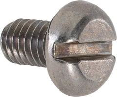 Value Collection - M6x1.00 Metric Coarse, 10mm Length Under Head Slotted Drive Machine Screw - Pan Head, Grade 18-8 & A2 Stainless Steel, Uncoated, Without Washer - Eagle Tool & Supply