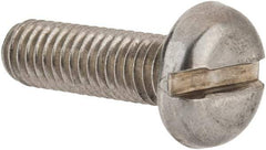 Value Collection - M6x1.00 Metric Coarse, 20mm Length Under Head Slotted Drive Machine Screw - Pan Head, Grade 18-8 & A2 Stainless Steel, Uncoated, Without Washer - Eagle Tool & Supply