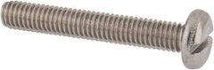 Value Collection - M6x1.00 Metric Coarse, 40mm Length Under Head Slotted Drive Machine Screw - Pan Head, Grade 18-8 & A2 Stainless Steel, Uncoated, Without Washer - Eagle Tool & Supply