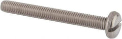 Value Collection - M6x1.00 Metric Coarse, 55mm Length Under Head Slotted Drive Machine Screw - Pan Head, Grade 18-8 & A2 Stainless Steel, Uncoated, Without Washer - Eagle Tool & Supply