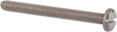 Value Collection - M6x1.00 Metric Coarse, 60mm Length Under Head Slotted Drive Machine Screw - Pan Head, Grade 18-8 & A2 Stainless Steel, Uncoated, Without Washer - Eagle Tool & Supply