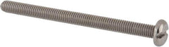 Value Collection - M6x1.00 Metric Coarse, 80mm Length Under Head Slotted Drive Machine Screw - Pan Head, Grade 18-8 & A2 Stainless Steel, Uncoated, Without Washer - Eagle Tool & Supply