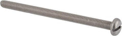 Value Collection - M6x1.00 Metric Coarse, 90mm Length Under Head Slotted Drive Machine Screw - Pan Head, Grade 18-8 & A2 Stainless Steel, Uncoated, Without Washer - Eagle Tool & Supply