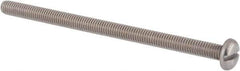 Value Collection - M6x1.00 Metric Coarse, 100mm Length Under Head Slotted Drive Machine Screw - Pan Head, Grade 18-8 & A2 Stainless Steel, Uncoated, Without Washer - Eagle Tool & Supply