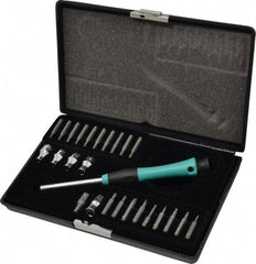 Aven - 26 Piece, 1/4" Drive Screwdriver Bit & Socket Set - #00 & #0 Phillips, 1.5 to 2.5mm Hex, T6 to T10 Torx, #00 & #0 Pozidriv - Eagle Tool & Supply