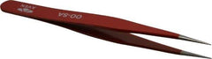 Aven - 4-3/4" OAL OO-SA Color Coded Precision Tweezers - Stainless Steel, OO-SA Pattern - Eagle Tool & Supply