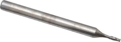 Niagara Cutter - 3/64", 1/8" LOC, 1/8" Shank Diam, 1-1/2" OAL, 2 Flute, Solid Carbide Square End Mill - Single End, Uncoated, Spiral Flute, 30° Helix, Centercutting, Right Hand Cut, Right Hand Flute, Series C230 - Eagle Tool & Supply