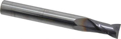 Niagara Cutter - 1/2", 1" LOC, 1/2" Shank Diam, 4" OAL, 2 Flute, Solid Carbide Square End Mill - Single End, TiAlN Finish, Spiral Flute, 30° Helix, Centercutting, Right Hand Cut, Right Hand Flute, Series C230 - Eagle Tool & Supply