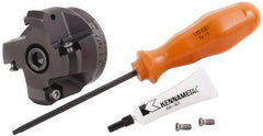 Kennametal - 2" Cut Diam, 3/4" Arbor Hole, 3.23mm Max Depth of Cut, 45° Indexable Chamfer & Angle Face Mill - 4 Inserts, HNGJ 0604... Insert, Right Hand Cut, 4 Flutes, Through Coolant, Series Dodeka Mini - Eagle Tool & Supply