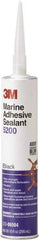 3M - 12.8 oz Cartridge Black Polyurethane Marine Adhesive Sealant - 190°F Max Operating Temp, 48 hr Tack Free Dry Time - Eagle Tool & Supply