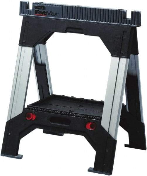 Stanley - Adjustable Sawhorse - 2" Long x 27.45" Wide x 33" High - Eagle Tool & Supply
