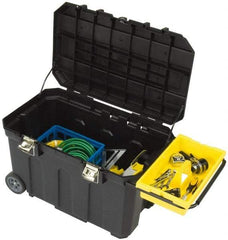 Stanley - Mobile Tool Chest - 30" Wide x 18-1/2" Deep x 19" High, Polypropylene Resin, Black - Eagle Tool & Supply