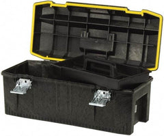 Stanley - 1 Tray Tool Box - 22-3/4" Wide x 11-3/4" Deep x 10-1/2" High, Polypropylene Resin, Black - Eagle Tool & Supply