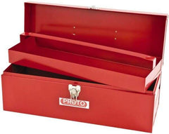 Proto - 1 Compartment 1 Tray Tool Box - 19-1/2" Wide x 7" Deep x 8" High, Steel, Red - Eagle Tool & Supply