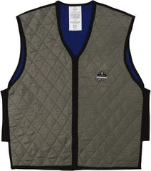 Ergodyne - Size 2XL, Gray Cooling Vest - 46 to 50" Chest, Zipper Front, Nylon - Eagle Tool & Supply