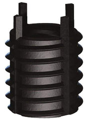 Jergens - 1-1/2 - 6 Internal, 1-7/8 - 12 External, UNC, 2" Insert Length, Heavy Duty Keylocking Thread Inserts - Carbon Steel, Zinc Phosphate Finish, Grade C1215, 2B Internal Class of Fit, 2A External Class of Fit, Use Tool 215-064716 - Eagle Tool & Supply