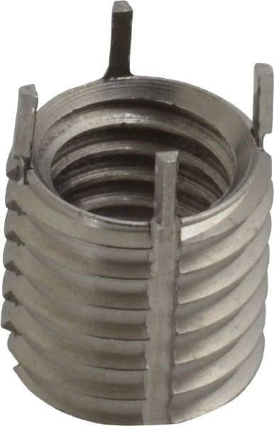 Jergens - 1/2-13 Internal, 5/8-11 External, UNC, 5/8" Insert Length, Thin Wall Keylocking Thread Inserts - Stainless Steel, Passivated Finish, Grade 303, 2B Internal Class of Fit, 2A External Class of Fit, Use Tool 215-064726 - Eagle Tool & Supply