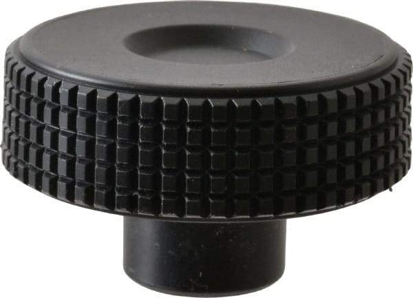 Elesa - 1.97" Head, Knurled Knob - Plain Hole with Set Screw, Plastic - Eagle Tool & Supply