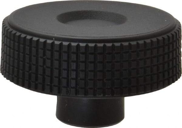 Elesa - 2.36" Head, Knurled Knob - Plain Hole with Set Screw, Plastic - Eagle Tool & Supply
