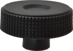 Elesa - 2.36" Head, Knurled Knob - Plain Hole with Set Screw, Plastic - Eagle Tool & Supply