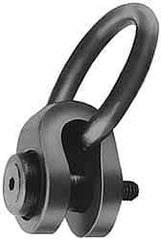 Jergens - 29,000 Lbs. Load Limit, Alloy Steel Side Pull Hoist Ring - Black Oxide Finish, 2-4-1/2 Inch Thread Size, 5-1/4 x 10-1/2 Inch Diameter Ring - Eagle Tool & Supply