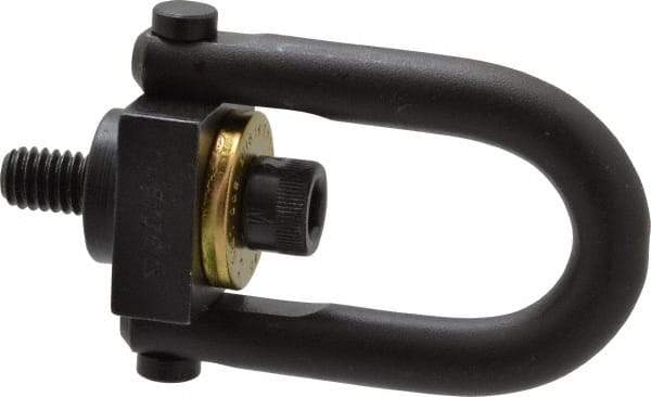 Jergens - 800 Lb Load Capacity Safety Engineered Center Pull Hoist Ring - 7 Ft/Lb Torque, 5/16 - 18 Thread, 4140 Alloy Steel, Black Oxide Finish - Eagle Tool & Supply