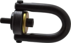 Jergens - 2,500 Lb Load Capacity Safety Engineered Center Pull Hoist Ring - 28 Ft/Lb Torque, 1/2 - 13 Thread, 4140 Alloy Steel, Black Oxide Finish - Eagle Tool & Supply