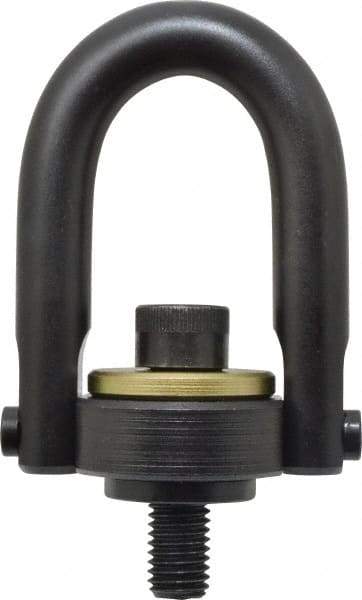 Jergens - 4,000 Lb Load Capacity Safety Engineered Center Pull Hoist Ring - 60 Ft/Lb Torque, 5/8 - 11 Thread, 4140 Alloy Steel, Black Oxide Finish - Eagle Tool & Supply