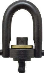 Jergens - 4,000 Lb Load Capacity Safety Engineered Center Pull Hoist Ring - 60 Ft/Lb Torque, 5/8 - 11 Thread, 4140 Alloy Steel, Black Oxide Finish - Eagle Tool & Supply