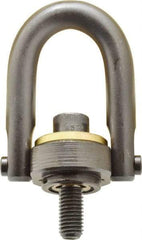 Jergens - 4,000 Lb Load Capacity Safety Engineered Center Pull Hoist Ring - 60 Ft/Lb Torque, 5/8 - 11 Thread, 4140 Alloy Steel, Black Oxide Finish - Eagle Tool & Supply