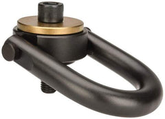 Jergens - 7,000 Lb Load Capacity Safety Engineered Center Pull Hoist Ring - 100 Ft/Lb Torque, 3/4 - 10 Thread, 4140 Alloy Steel, Black Oxide Finish - Eagle Tool & Supply