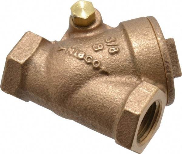 NIBCO - 3/8" Bronze Check Valve - Y-Pattern, FNPT x FNPT, 200 WOG - Eagle Tool & Supply